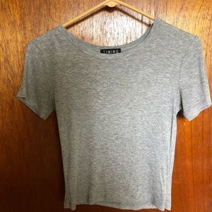 basic gray top